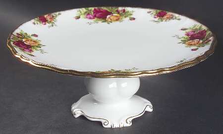Old Country Roses 9" Pedestal Cake Stand