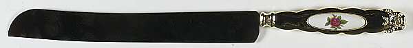 Old Country Roses Cake Knife with Gold Plated Handle by Royal Albert