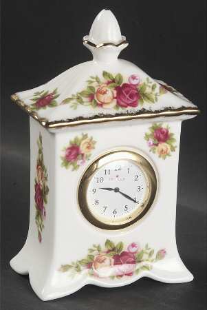 Old Country Roses Small Carriage Clock by Royal Albert