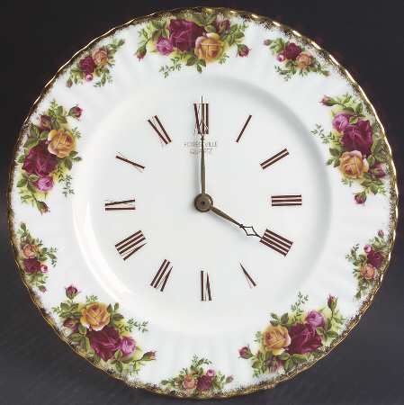 Old Country Roses Clock Plate by Royal Albert