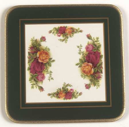 Old Country Roses Coaster Plastic & Cork by Royal Albert