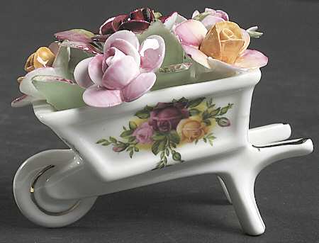 Old Country Roses Floral Wheelbarrow