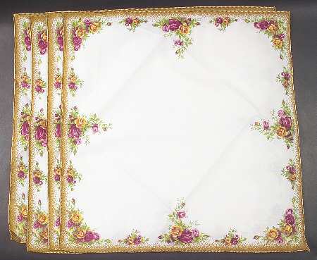 Old Country Roses Cloth Napkin - Set of 4