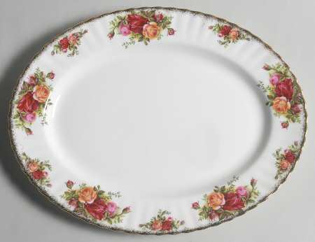 Old Country Roses 13" Oval Serving Platter
