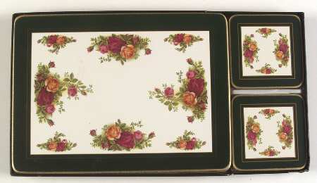 Old Country Roses Rectangular Placemat (Plastic & Cork)
