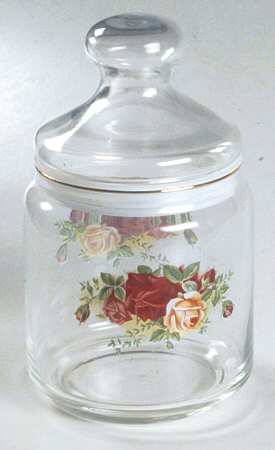 Old Country Roses Small Glassware Storage Jar & Lid