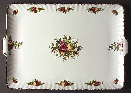Old Country Roses Fluted Tray