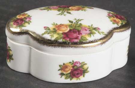 Old Country Roses Trinket Box with Lid