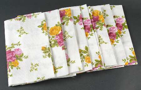 Old Country Roses Cloth Napkin - Set of 8