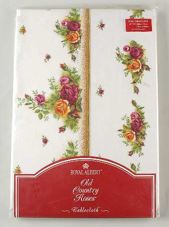 Old Country Roses 68" X 88" Oval Tablecloth