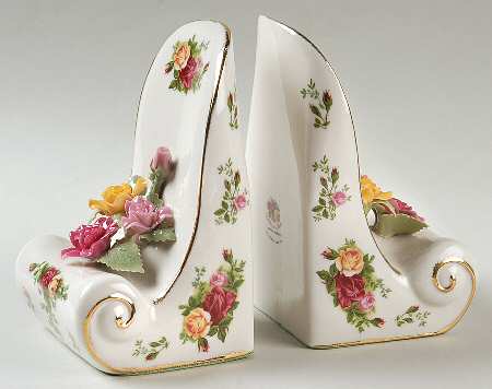 Old Country Roses China Bookend - Set of 2