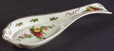 Old Country Roses Spoon Rest/Holder (Holds 1 Spoon)