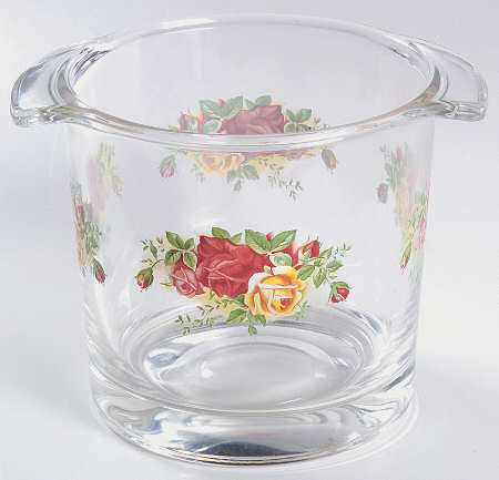 Old Country Roses Glassware Ice Bucket by Royal Albert