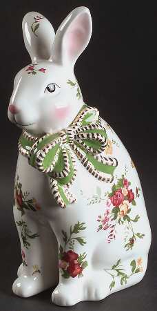 Old Country Roses Large Rabbit Figurine