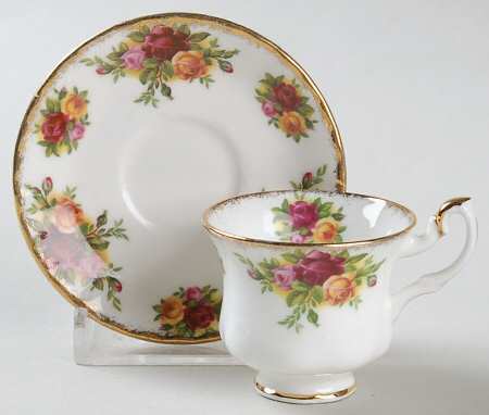Old Country Roses Miniature Cup and Saucer Set