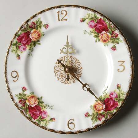 Old Country Roses Clock Plate by Royal Albert