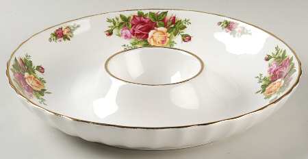 Old Country Roses 1 Piece Chip & Dip