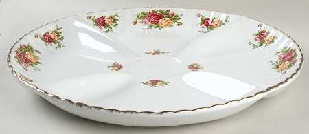 Old Country Roses Chip Bowl/Plate for Chip & Dip Set