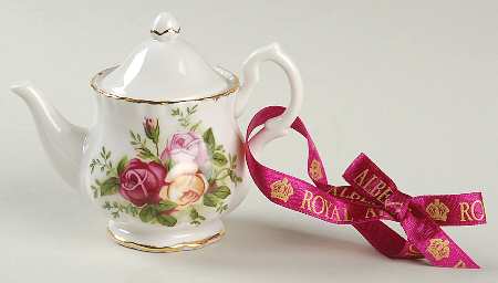 Old Country Roses Teapot Ornament