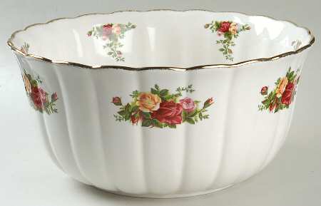 Old Country Roses 10" Round Fluted Bowl