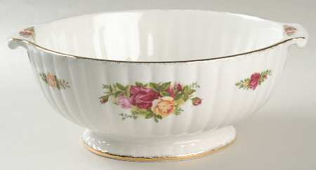 Old Country Roses Pedestal Fluted Bowl