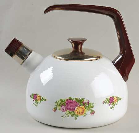Old Country Roses Metal Whistler Kettle & Lid