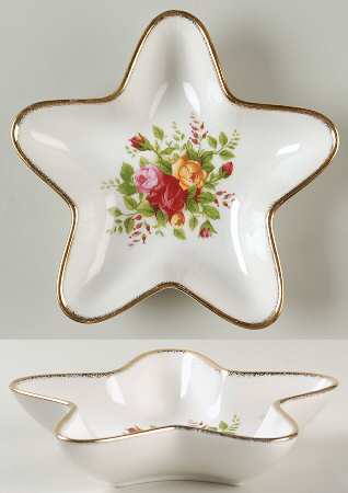 Old Country Roses Star Shaped Dish by Royal Albert