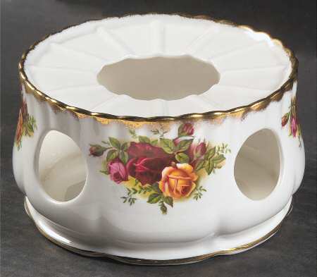 Old Country Roses China Warmer Stand by Royal Albert