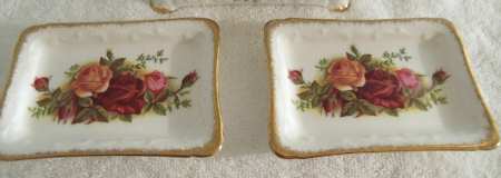 Old Country Roses 4" Rectangular Ashtray