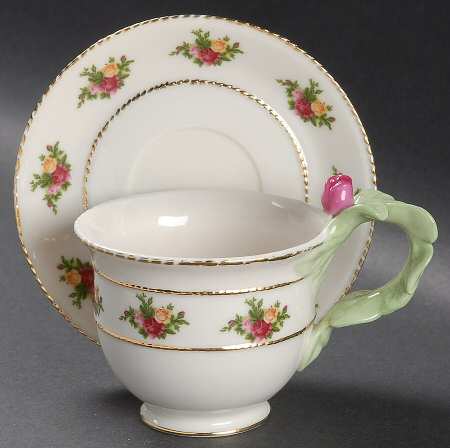 Old Country Roses Floral Footed Cup & Saucer Set by Royal Albert