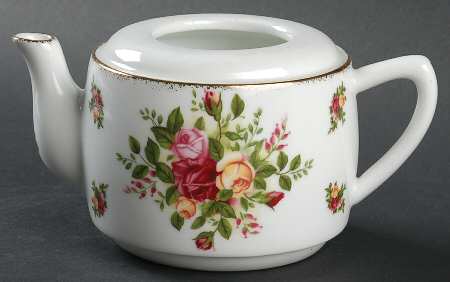 Old Country Roses Open Teapot for Tea for Two