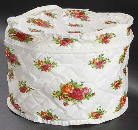 Old Country Roses Holds 12 Saucer Storage Bag/Case