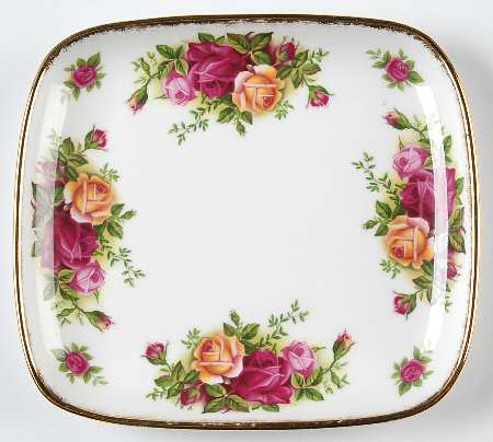Old Country Roses 6" Square Tray