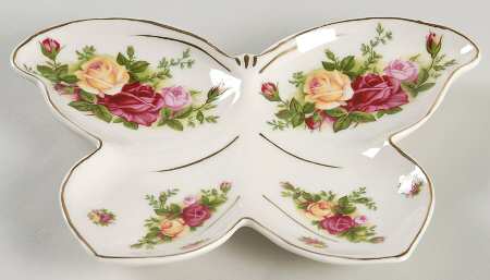 Old Country Roses Butterfly Shaped Dish by Royal Albert