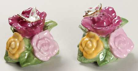 Old Country Roses Sculpted Salt & Pepper Set by Royal Albert