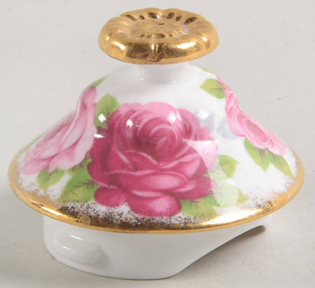 Old English Rose (Brushed Gold Trim) Lid for Hot Water Jug