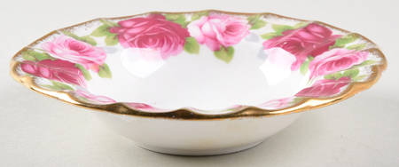 Old English Rose (Brushed Gold Trim) 4" Ashtray