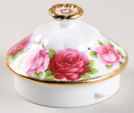 Old English Rose (Brushed Gold Trim) Lid for Teapot
