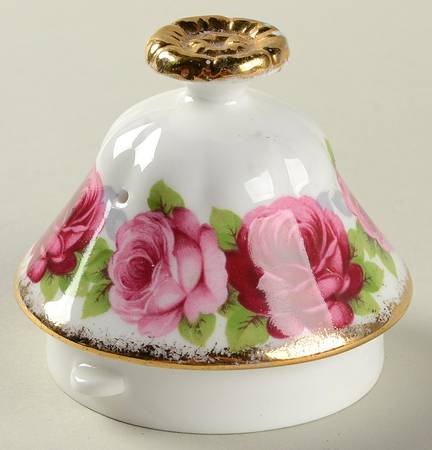Old English Rose (Brushed Gold Trim) Lid for Teapot