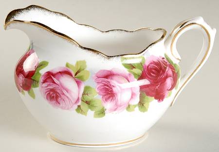 Old English Rose (Brushed Gold Trim) Creamer