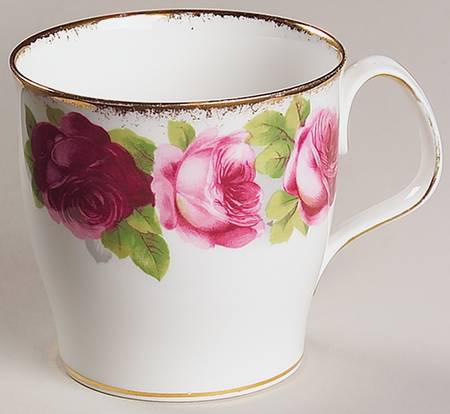 Old English Rose (Brushed Gold Trim) Mug