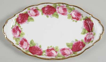 Old English Rose (Brushed Gold Trim) Regal Tray