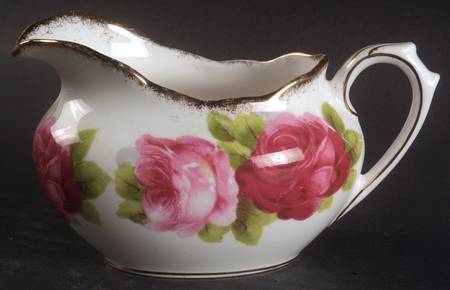 Old English Rose (Brushed Gold Trim) Mini Creamer by Royal Albert