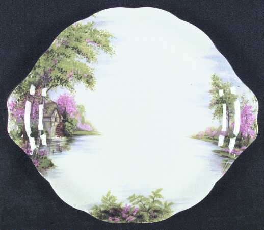 The Old Mill Handled Cake Plate
