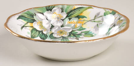 Orange Blossom (Gold Trim) Fruit/Dessert (Sauce) Bowl