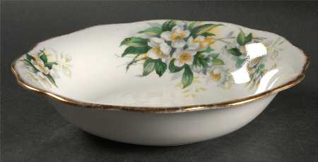 Orange Blossom (Gold Trim) 9" Round Vegetable Bowl