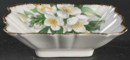 Orange Blossom (Gold Trim) Small Square Sweet Meat Dish