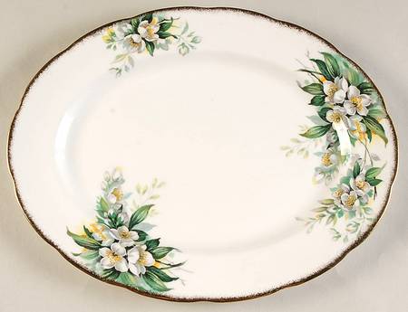 Orange Blossom (Gold Trim) 13" Oval Serving Platter