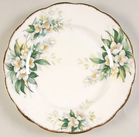 Orange Blossom (Gold Trim) Luncheon Plate