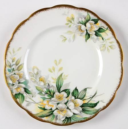 Orange Blossom (Gold Trim) Dessert/Pie Plate